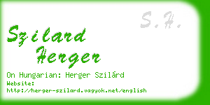 szilard herger business card